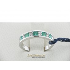 BLISS anello Color oro bianco smeraldi e diamanti referenza K31210 new